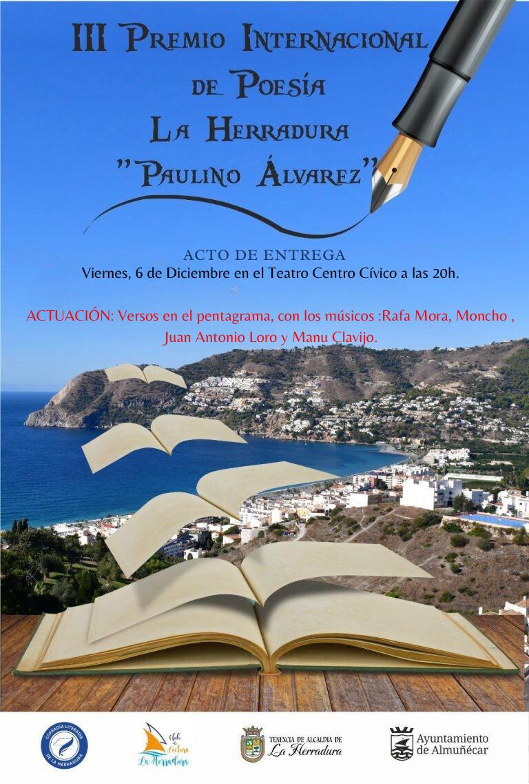 Presentadas más de 190 obras de todo el mundo al III Premio Internacional de Poesía de La Herradura 'Paulino Álvarez'
